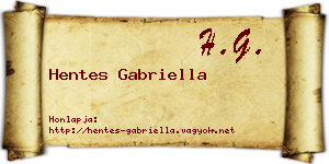 Hentes Gabriella névjegykártya