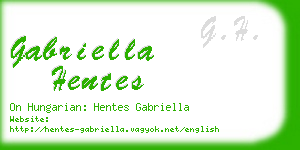gabriella hentes business card